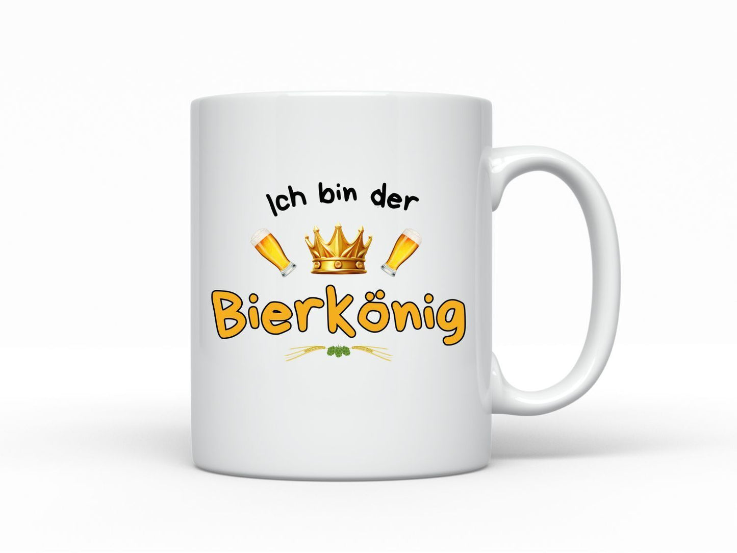 Bier Tassen Set Bierkönig Königin Bierkönig Tasse 2x weiß Biertrinker spaß