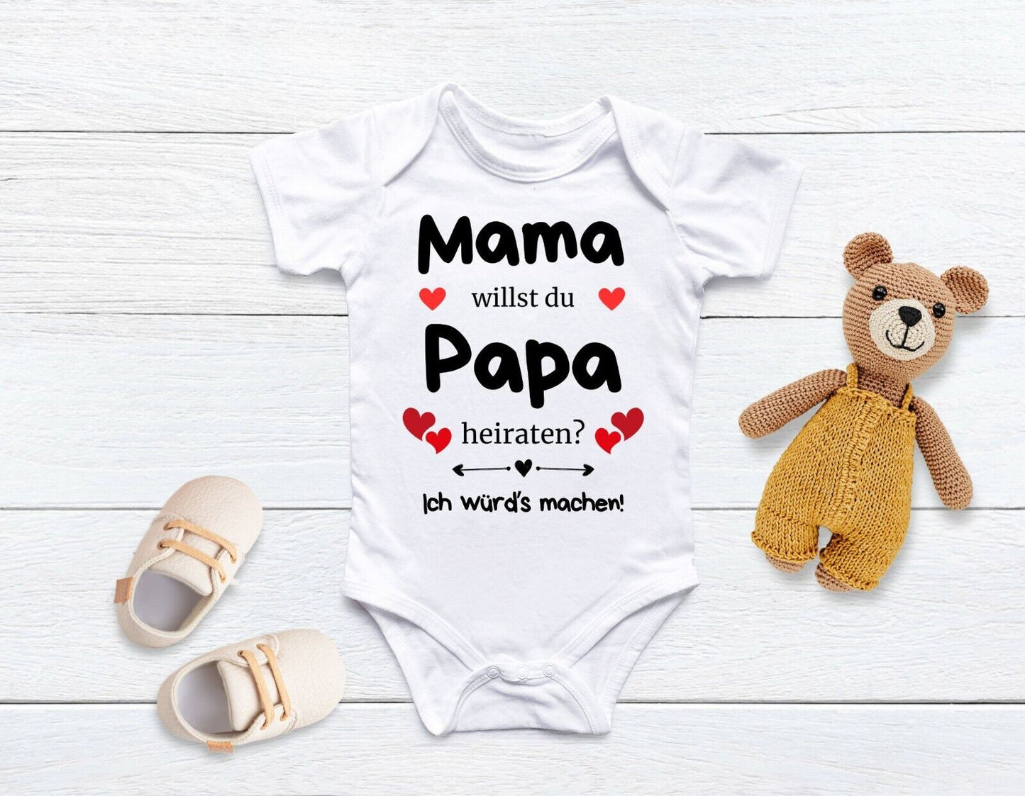 Babybody - willst du Papa heiraten - Heiratsantrag Body Idee Hochzeits Antrag