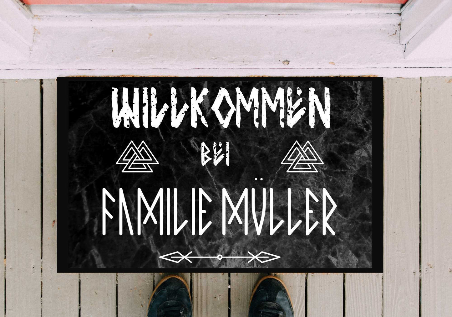 Fußmatte Wikinger Name anpassbar personalisierbar Vikings Heidentum Heiden Nordmänner Viking