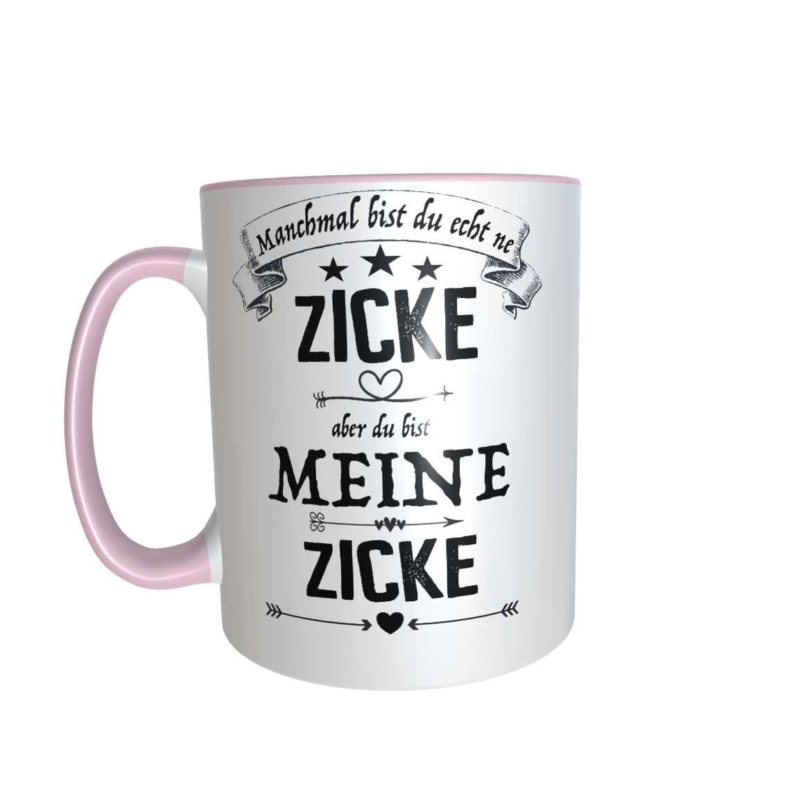 Zicke Kaffeetasse du bist meine Zicke Tasse Spruch Lustig Ehefrau Valentinstaggeschenk Freundin Geschenk Valentinstag