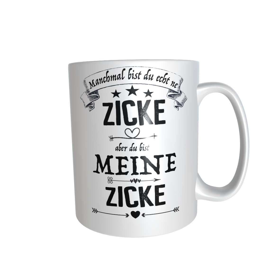 Zicke Kaffeetasse du bist meine Zicke Tasse Spruch Lustig Ehefrau Valentinstaggeschenk Freundin Geschenk Valentinstag