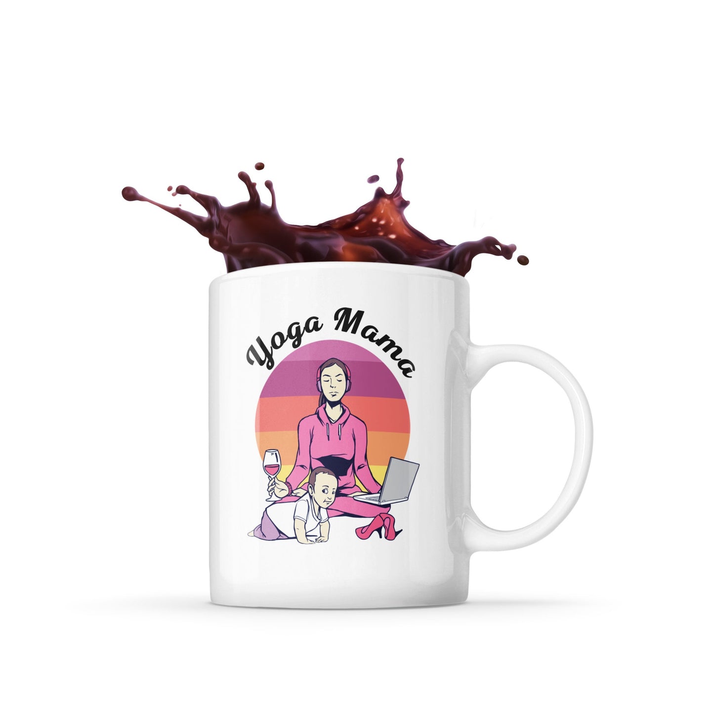 Tasse Yoga Mama Geschenk Kaffeetasse Mama als Muttertagsgeschenk Joga
