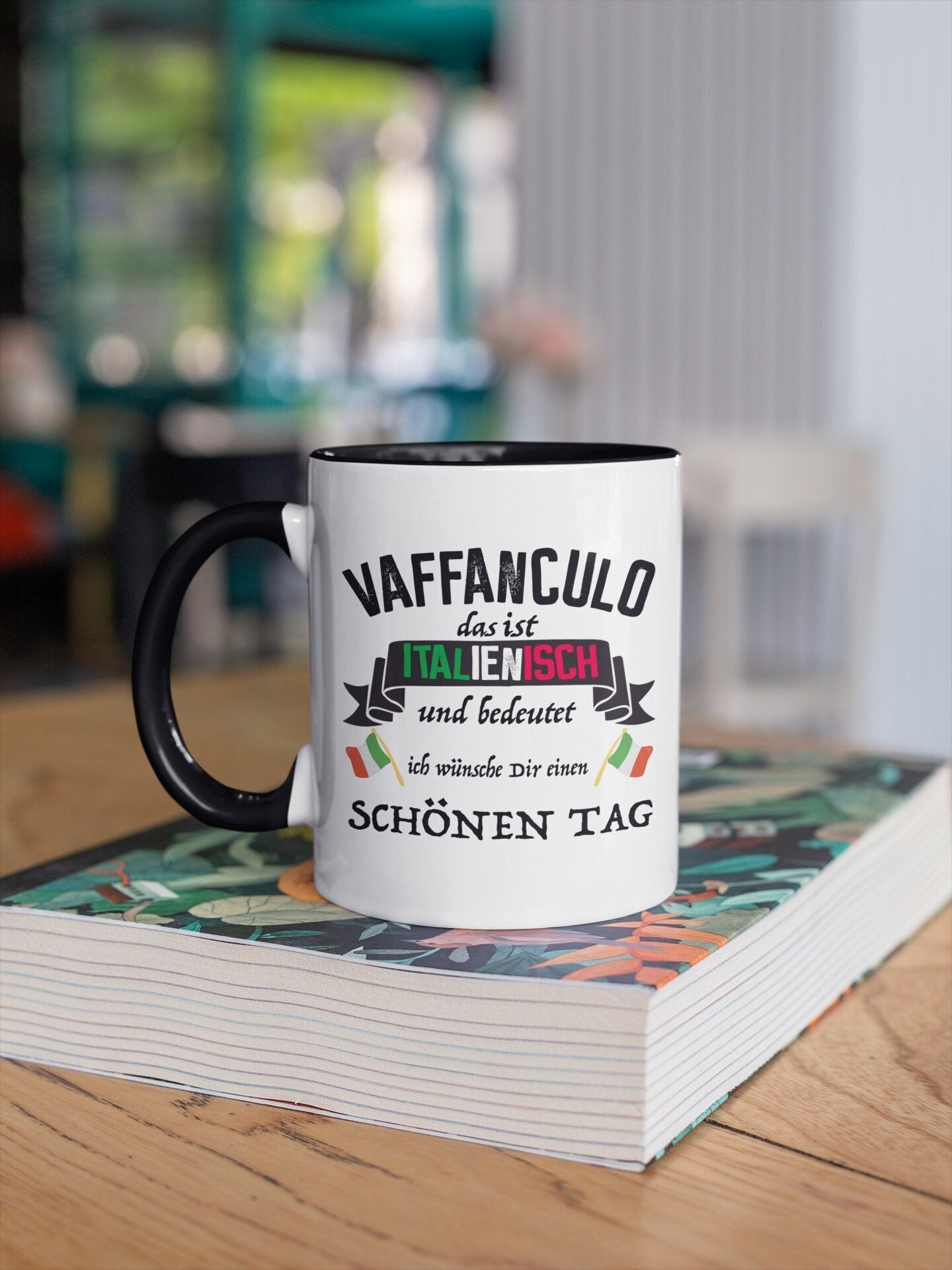 Vaffanculo Magic Tasse mit Farbwechsel bei Hitze Italien Italiener Geschenk
