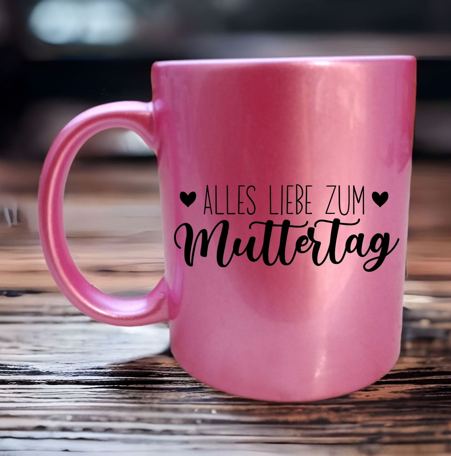 Tasse Alles liebe zum Muttertag Rosa Glitzer mit Spruch Muttertag