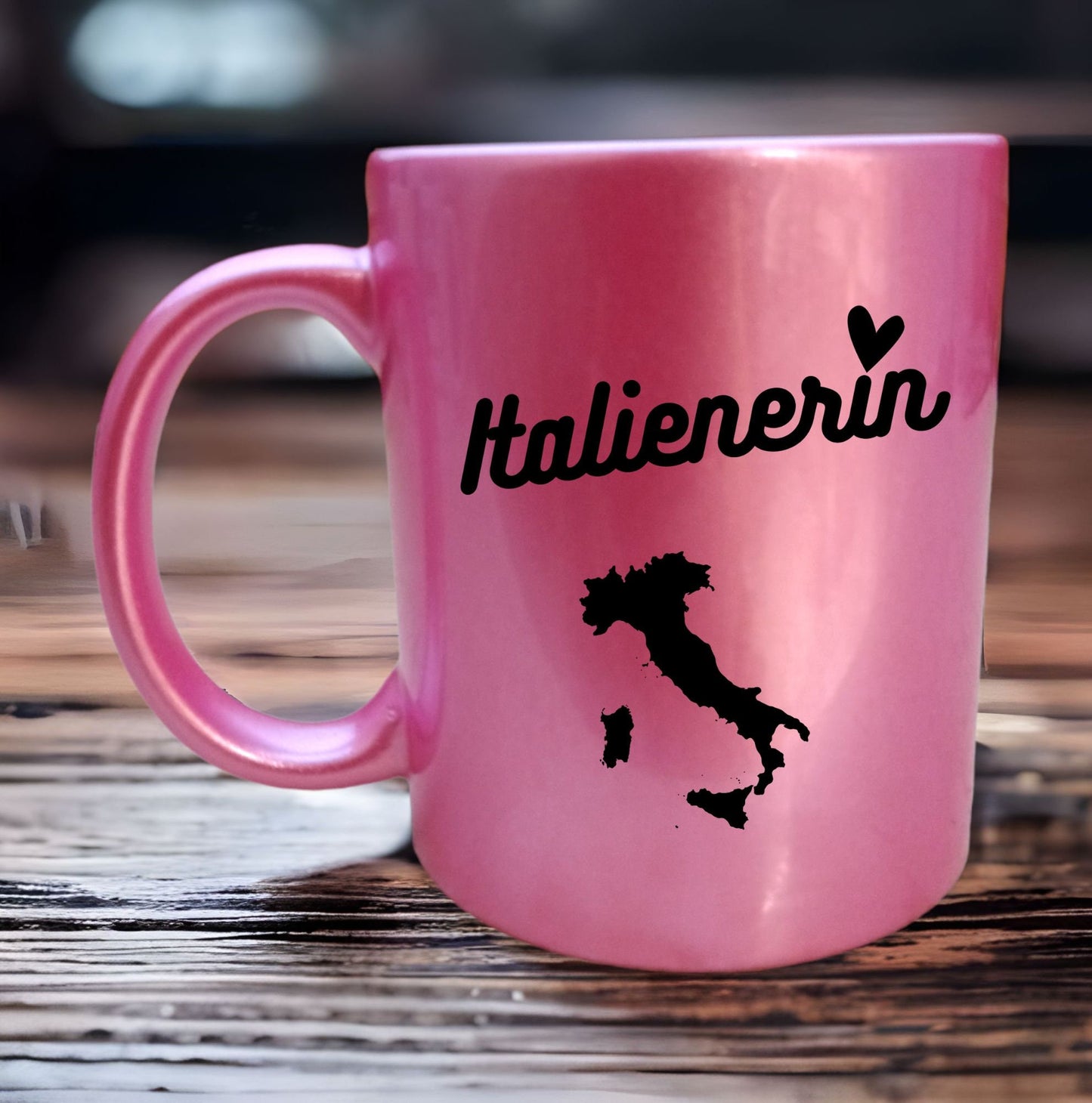 Italienerin Tasse Pink Glitzer war einmal eine weiße Tasse Tasse mit Spruch -