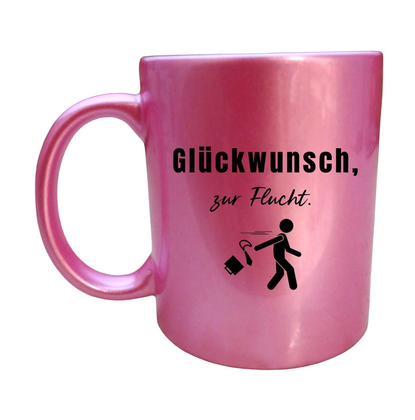 Tasse Kollegen Abschied mit Spruch - Glückwunsch zur Flucht - Geschenk Jobwechsel Arbeitskollegen