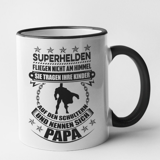 Tasse Vatertag - Superhelden Papa  - Geschenk Väter Mann für Männer Geschenkidee