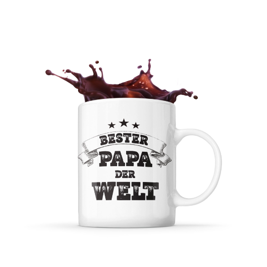 Tasse Vatertag - Bester Papa Welt  - Geschenk Väter Mann für Männer Geschenkidee