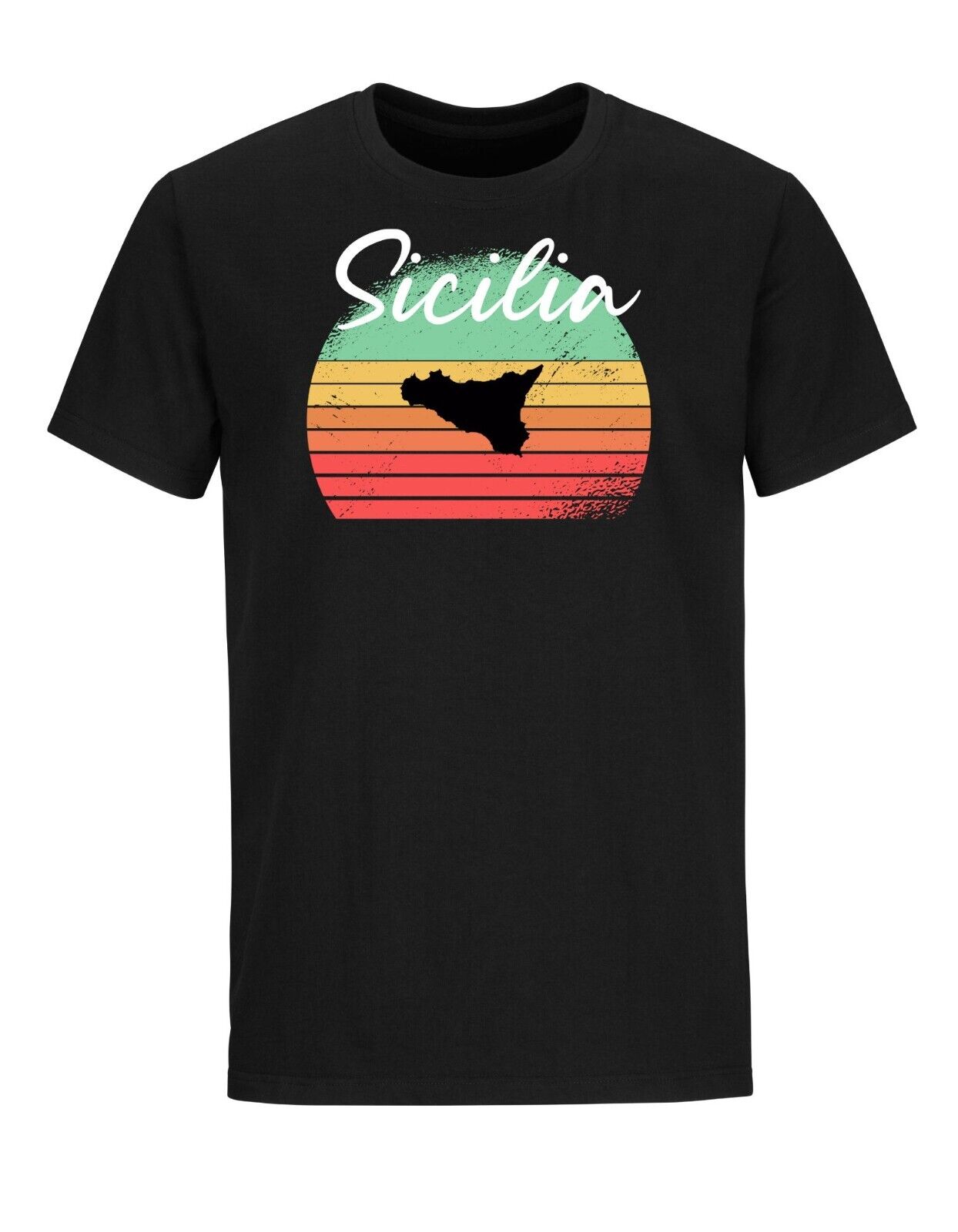 Herren T-Shirt Sicilia - Italien - Italienisch Trinacrea Retro  Shirt Sizilien