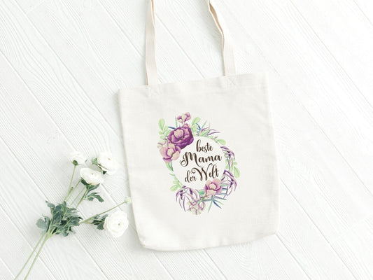 Tasche Muttertag - beste Mama Welt Geschenk Mama  Einkaufstasche