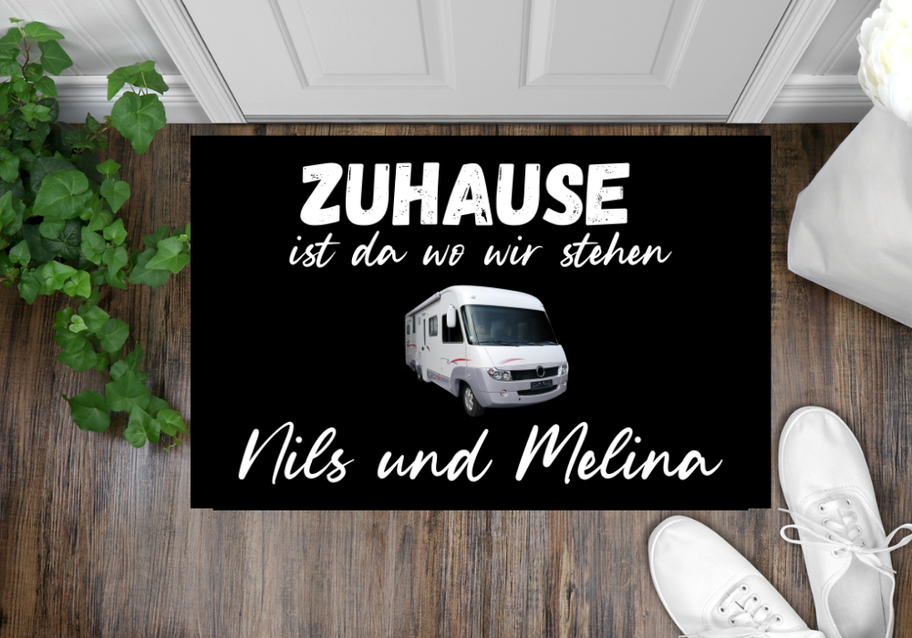 Fußmatte Camping wohnmobil vollintegriert 11 zuhause ist wo wir stehen personali