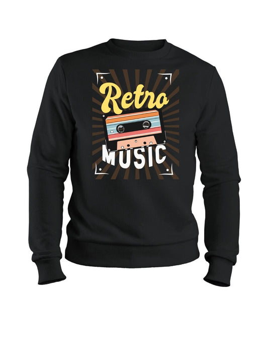 Damen Retro Sweatshirt 80s Retro Music Pullover Sweater 90er 80er Kostüm