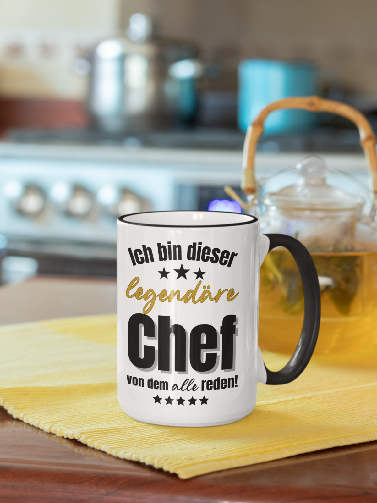 Tasse - legendärer Chef - Teamleiter Geschenk - Büro Job Arbeit Spruch Leitung