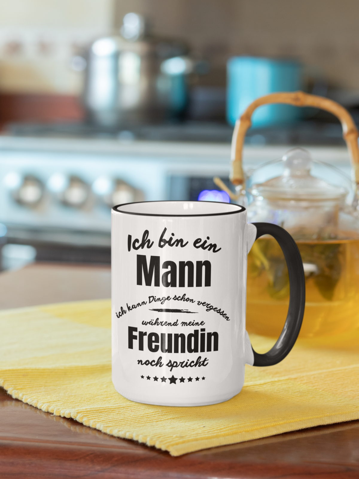 Tasse Jahrestag Mann - vergesse Dinge während Freundin spricht - Geburtstag