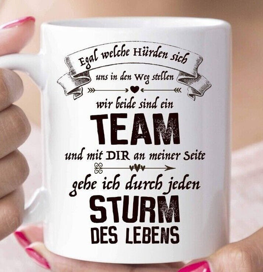 Tasse Jahrestag - Mit dir gehe ich durch jeden Sturm des Lebens Kaffee Kaffee