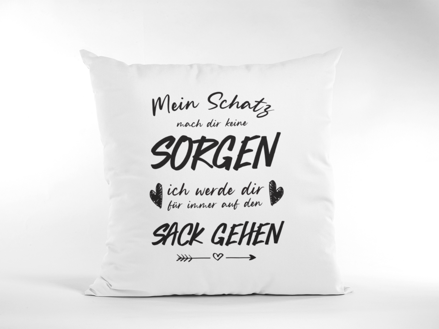 Kissen Jahrestag - Rest des Lebens auf den Sack gehen - Geschenk Männer Weiß