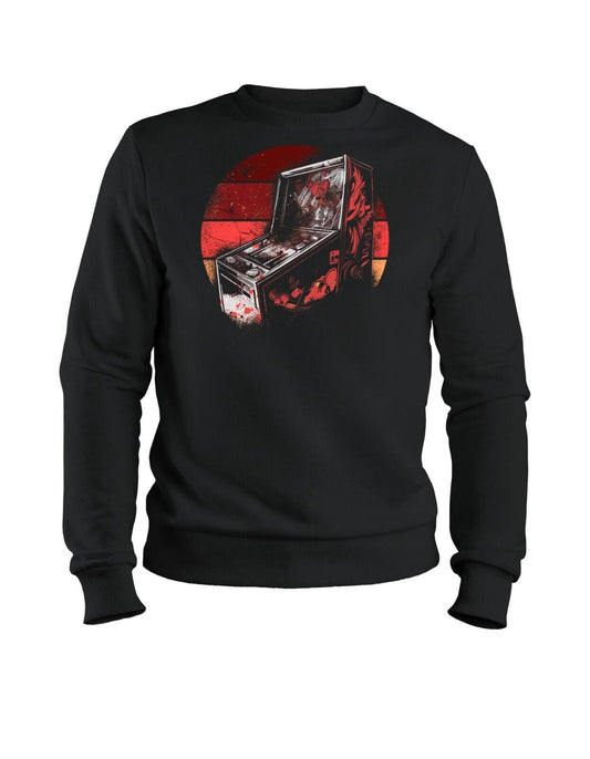 Herren Retro Pinball Sweatshirt  90s 80s Pullover Sweater 90er 80er Kostüm