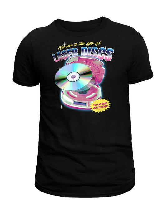 Herren Retro T-Shirt Disc Man 80s Vibes 80er 90er Jahre Party Verkleidung