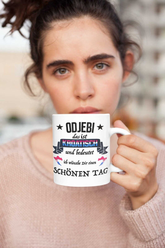 Kaffeetasse Kroatien - Odjebi - Freche Übersetzung (verpiss dich) Kroatisch