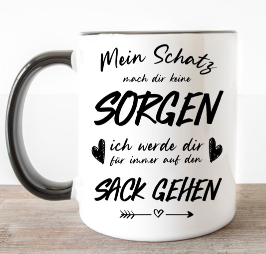 Tasse Jahrestag - Auf den Sack gehen - Geschenk Mann für Männer Geschenkidee