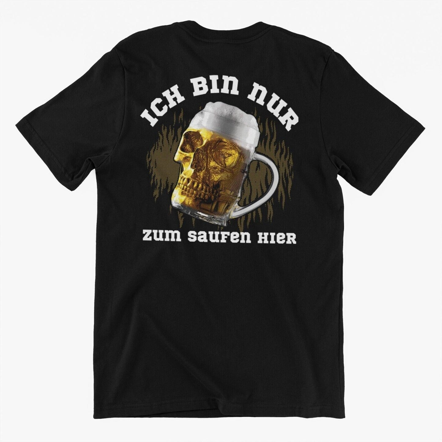 Herren T-Shirt Bier ich bin nur zum saufen hier - JGA Jungesellenabschied Fun