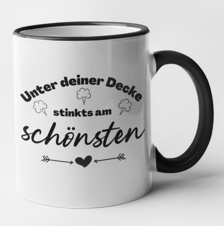 Tasse Valentinstag - unter deiner Decke stinkts am schönsten - Geschenk Mann