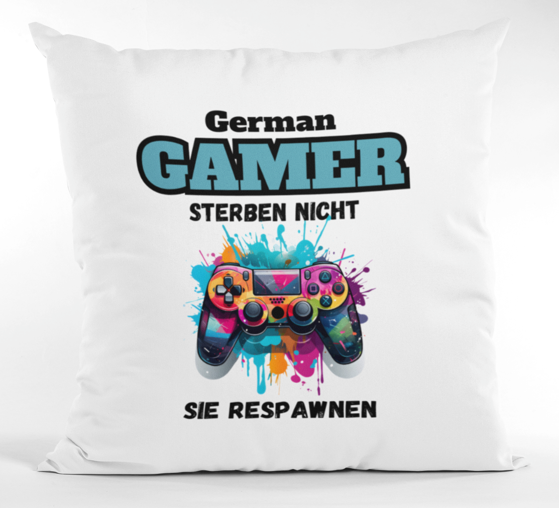 Gamer Kissen  - German Gamer respawnen - Zocken Gaming Controller Videogames