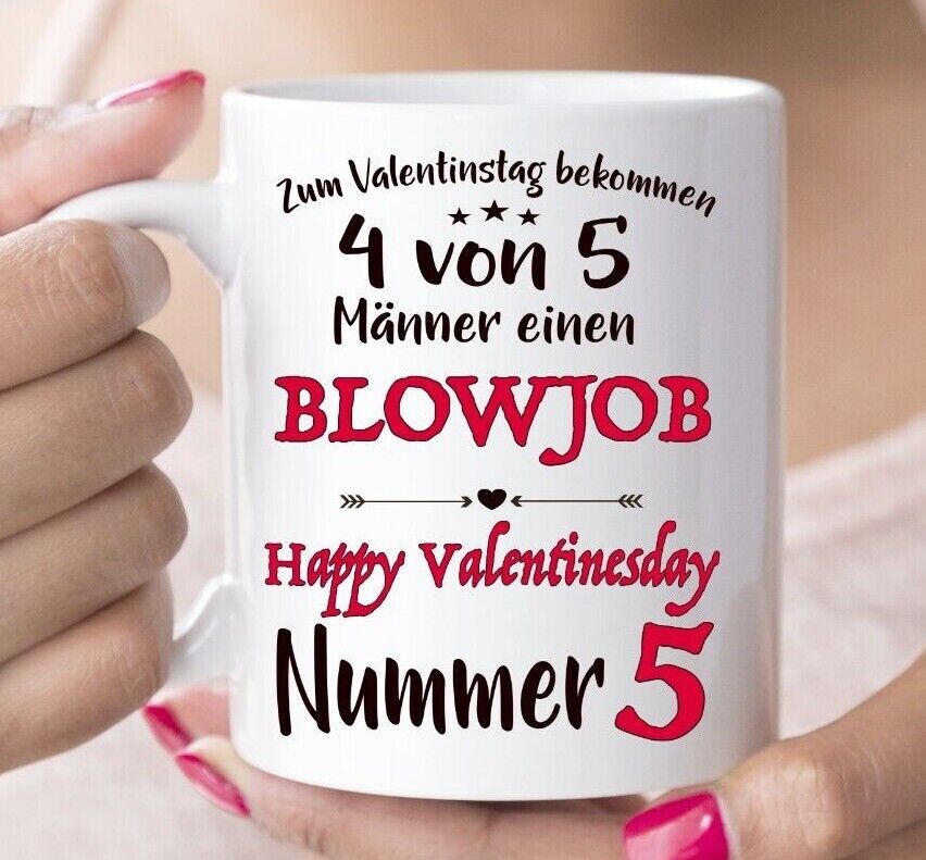 Tasse Valentinstag Blowjob Geschenk für Männer Freund Partner Ehemann frech