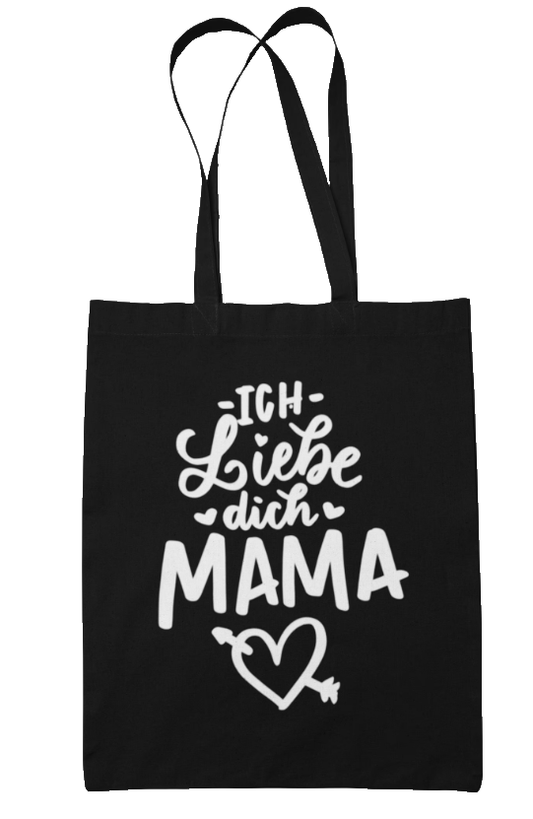 Tasche Baumwolltasche - Ich liebe dich Mama - Tasche aus Baumwolle Jutebeutel sc
