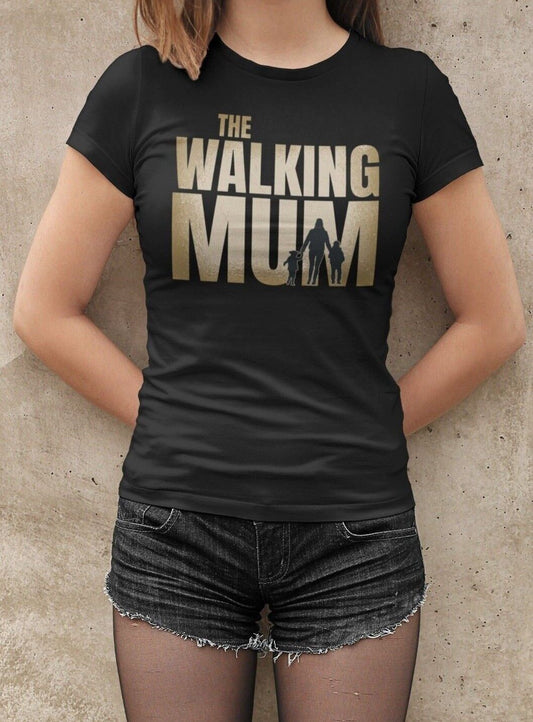 Muttertag T-Shirt Walking Mum Muttertags Shirt Mama Mütter Lustig Fun Shirts