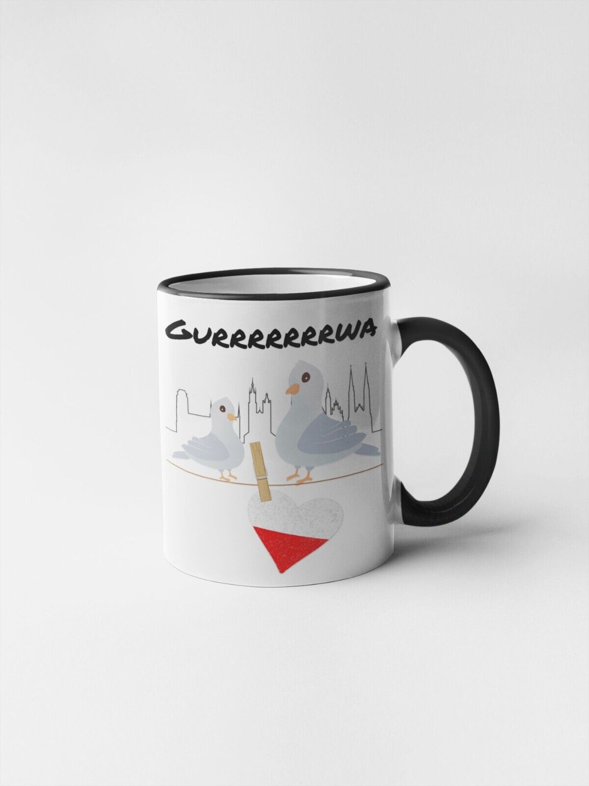 Tasse Polen Taube Gurrrrrwa Tauben " KURWA Polnisch Pole Polin Geschenk