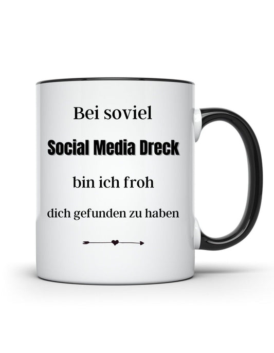 TasseValentinstag Social Media Dreck Tasse weiß Geschenk Mann Frau Divers Liebe