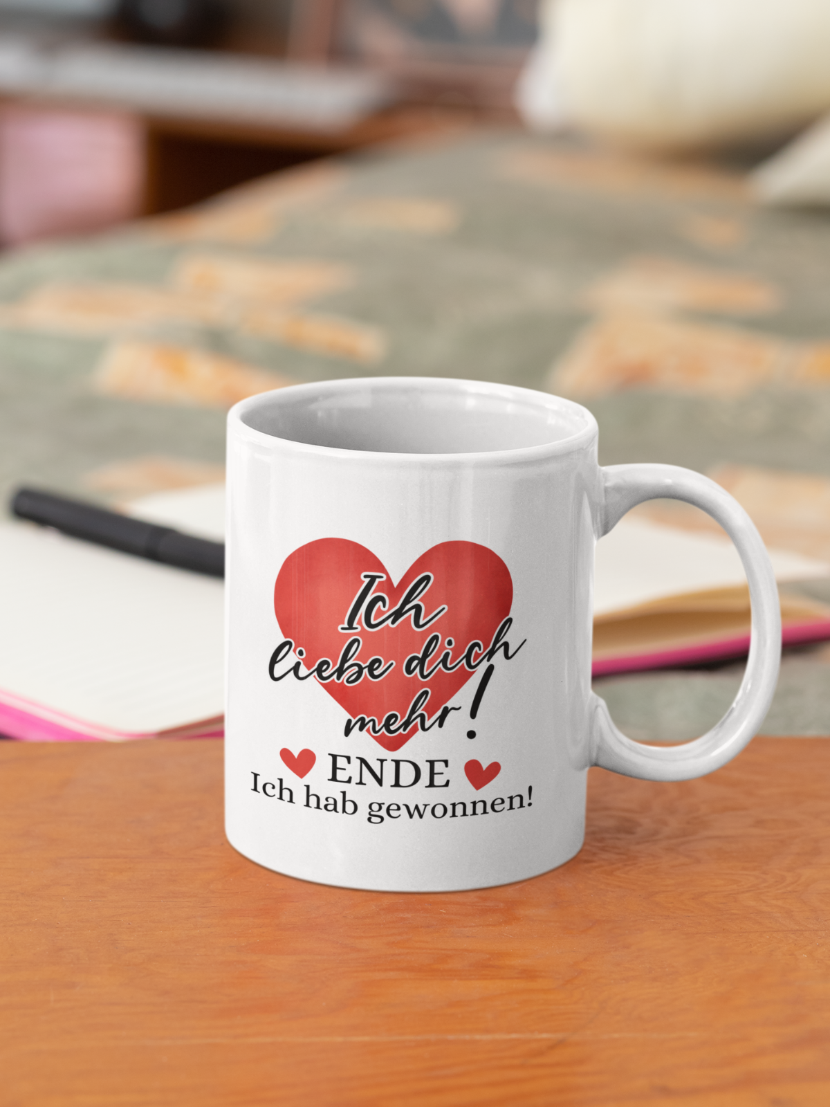 Tasse Jahrestag - Ich liebe dich mehr - Geschenk Mann für Männer Geschenkidee