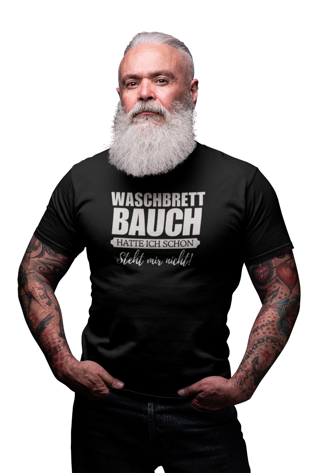 Herren T-Shirt lustig Waschbrettbauch hatte ich schon steht mir nicht Fun-Shirt