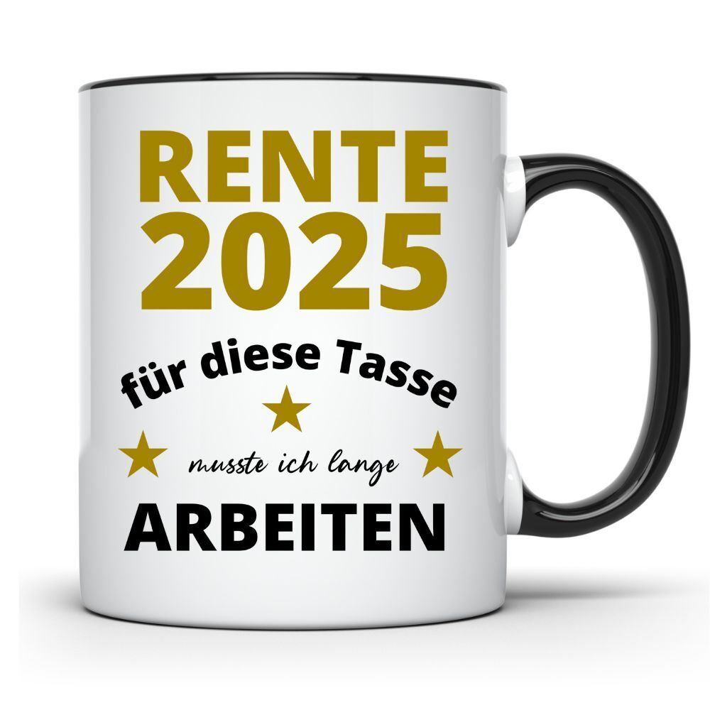 Tasse Rentner 2024 oder  2025  Rente Opa Großeltern Geschenk Ruhestand Geschenk