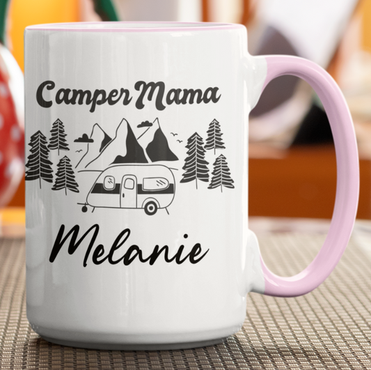 Tasse Camper Mama personalisierbar Name Camping Wohnwagen Caravan Campingplatz