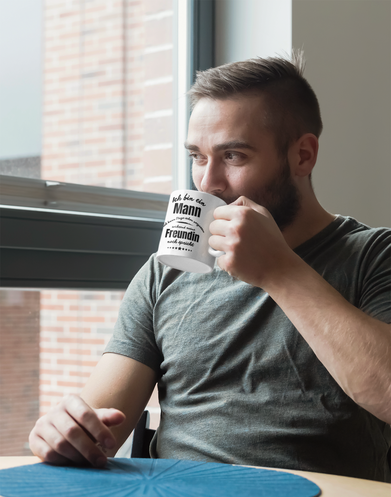 Tasse Jahrestag Mann - vergesse Dinge während Freundin spricht - Geburtstag