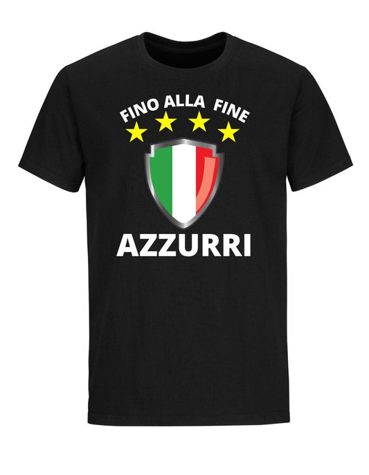 Herren T-Shirt Italien Fino alla Fine Azzurri - Italienisch Fußball Trikot Shirt