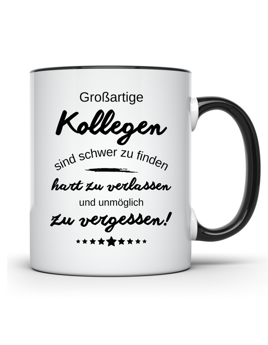 Tasse Kollegen Abschied mit Spruch - Großartige Kollegen -  Geschenk Kolleginnen