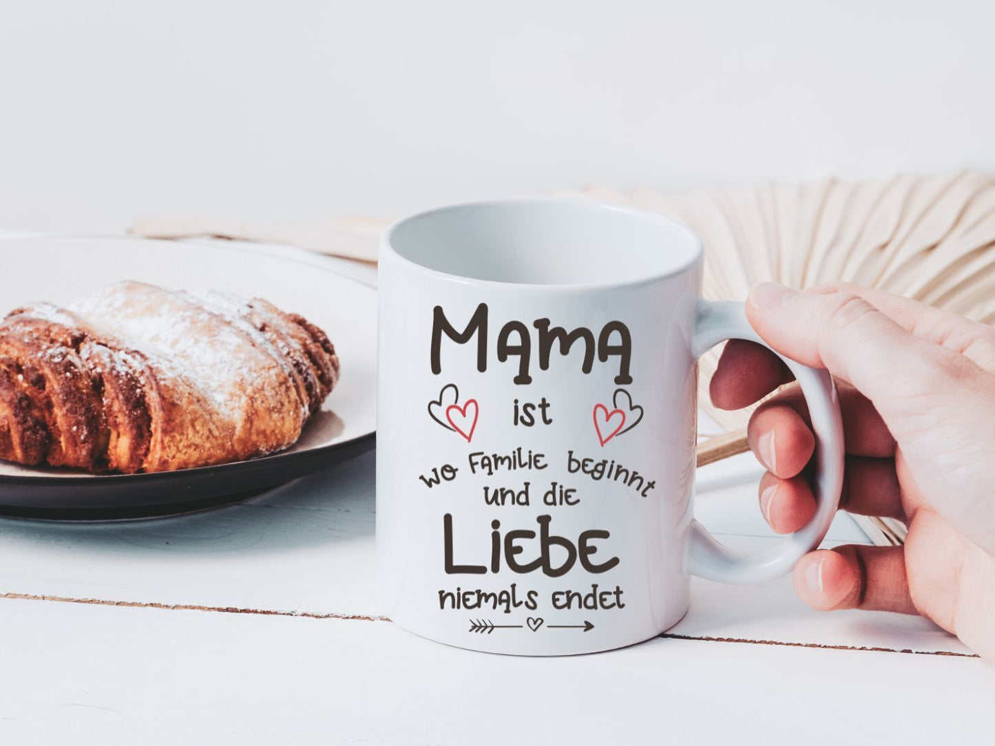 Tasse Muttertag - Mama ist wo Familie beginnt und die Liebe niemals endet