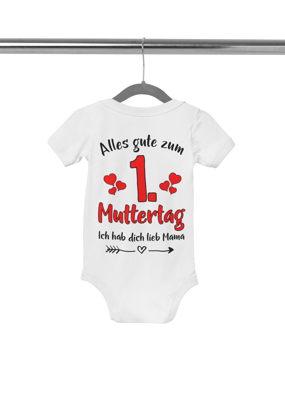 Babybody 1. Muttertag Muttertagsgeschenk weiß Baumwolle Mama