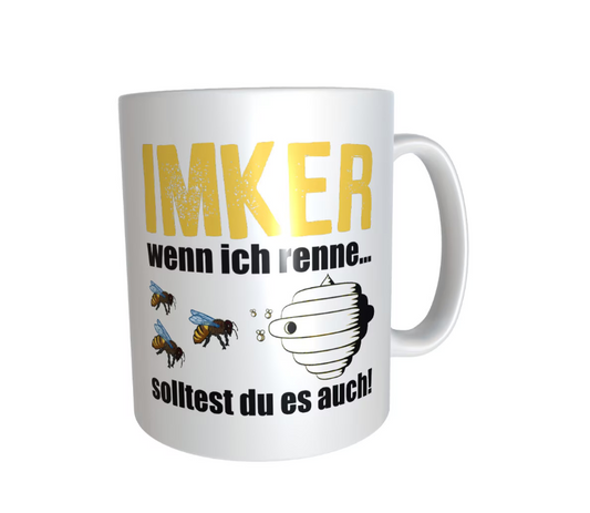 Tasse Imker rennt solltest du es auch Lustige Spruch Geschenk Bienenzüchter