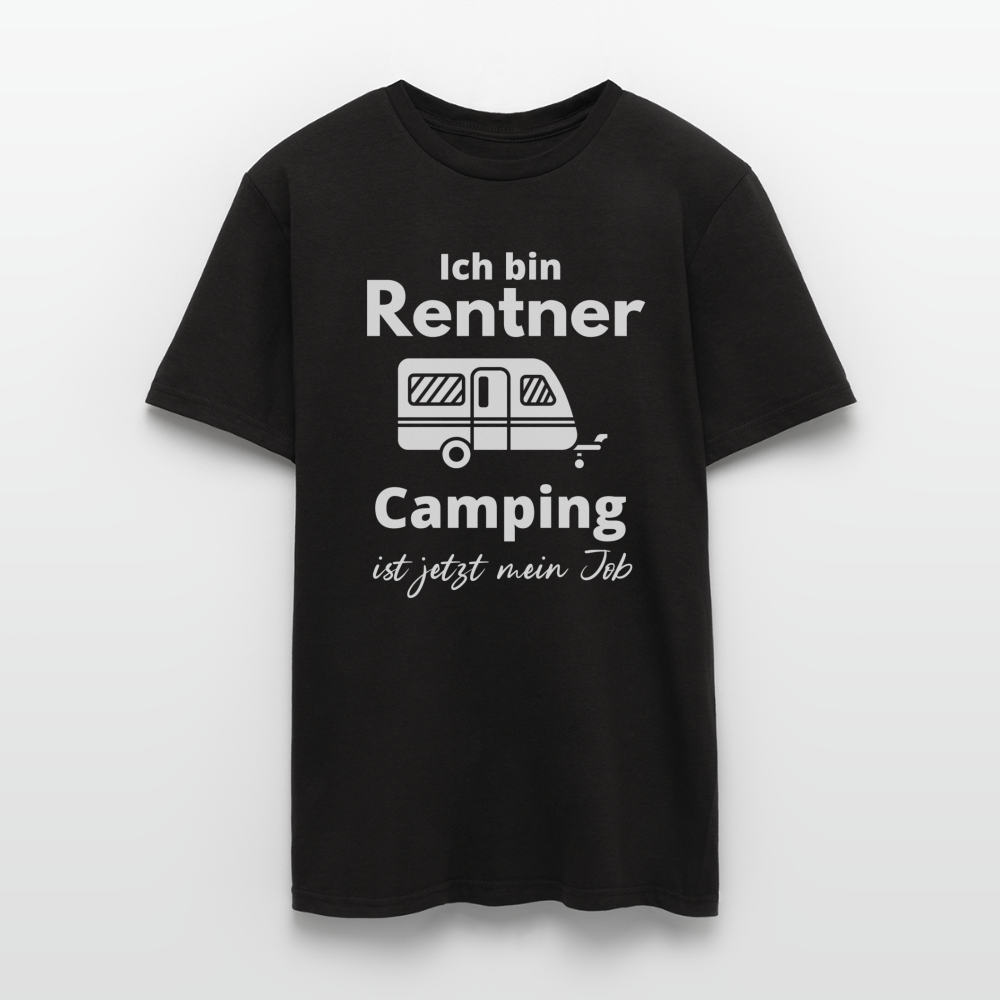 Männer T-Shirt Rentner Camping Job Wohnwagen Zubehör Rente - Schwarz