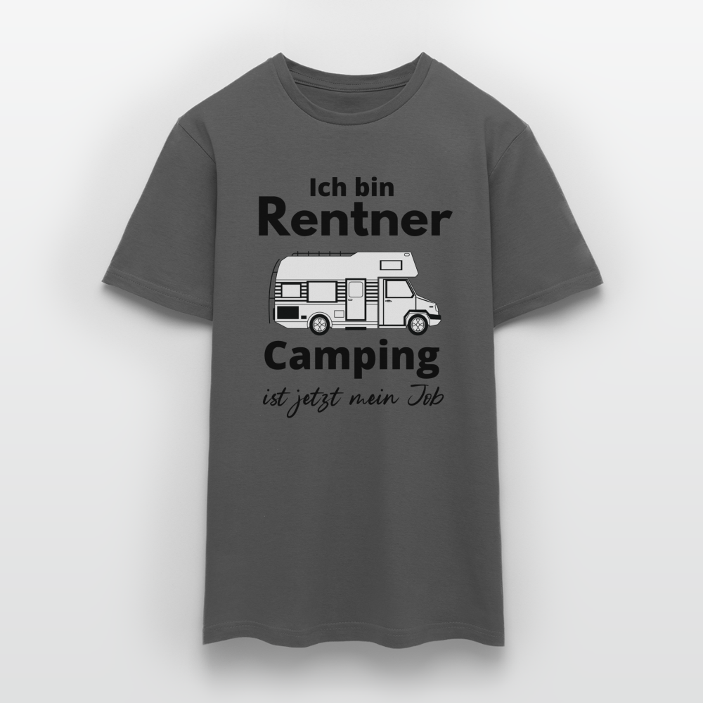 Männer T-Shirt Rentner Camping ist mein Job Wohnmobil Classic Ruhestand - Anthrazit