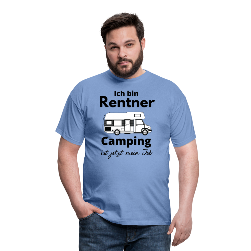 Männer T-Shirt Rentner Camping ist mein Job Wohnmobil Classic Ruhestand - carolina blue