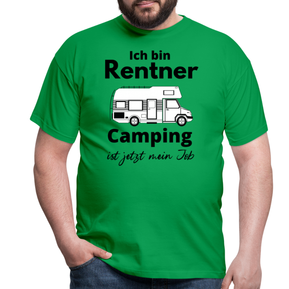 Männer T-Shirt Rentner Camping ist mein Job Wohnmobil Classic Ruhestand - Kelly Green