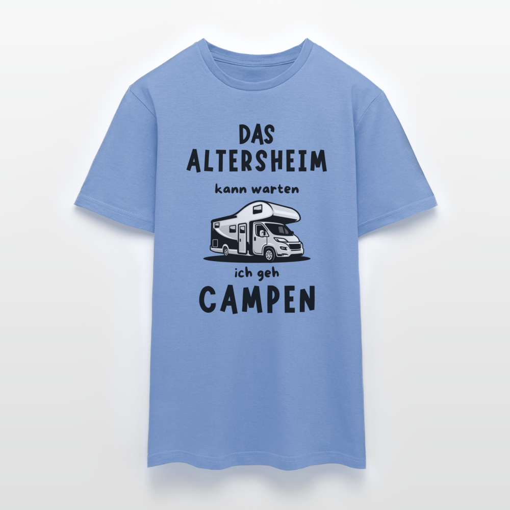 Männer T-Shirt Altersheim kann warten Wohnmobil Rentner Ruhestand - carolina blue