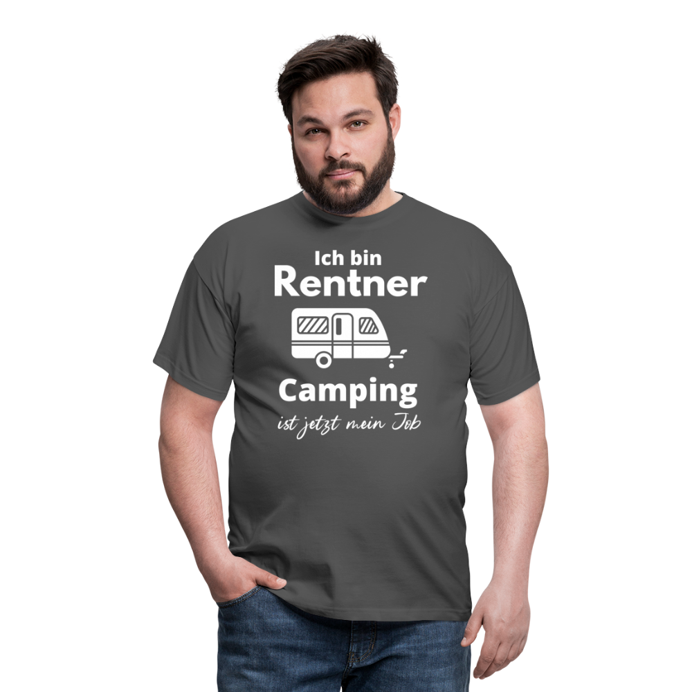 Männer T-Shirt Rentner Camping Job Wohnwagen Zubehör Rente - Anthrazit