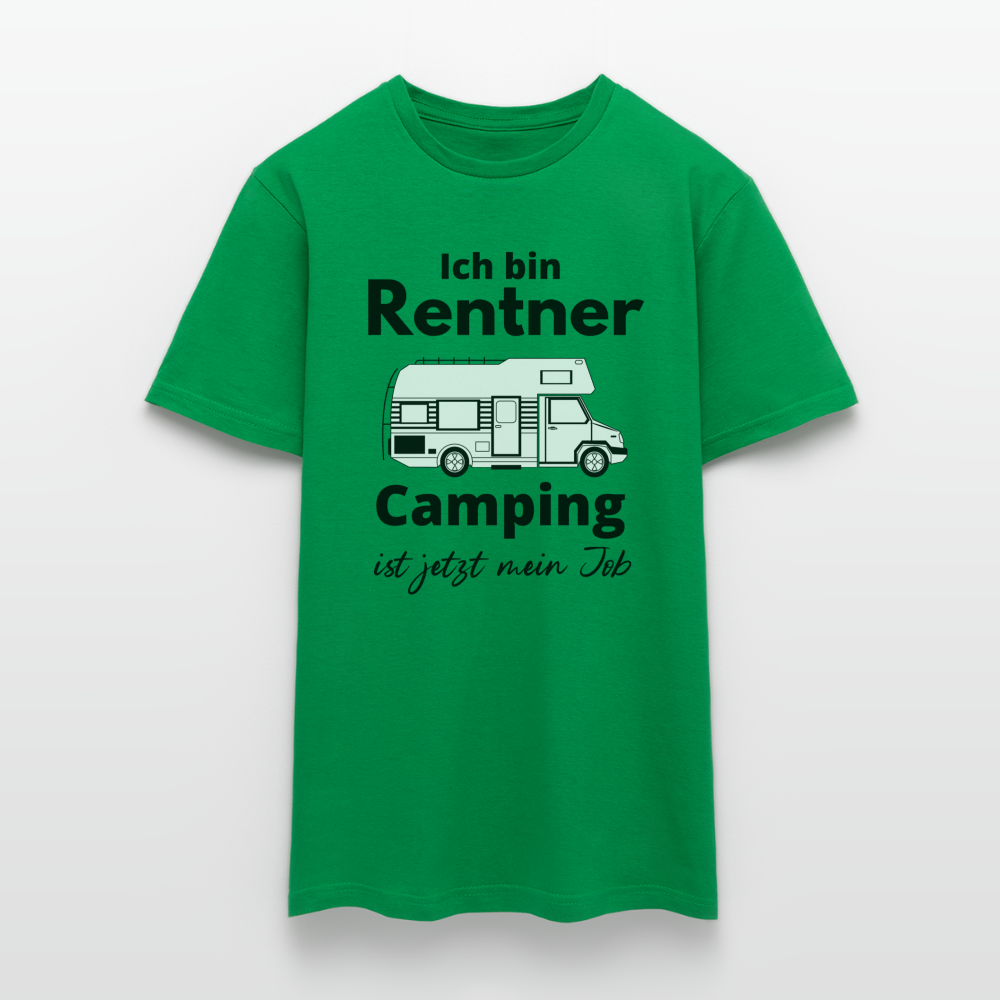 Männer T-Shirt Rentner Camping ist mein Job Wohnmobil Classic Ruhestand - Kelly Green