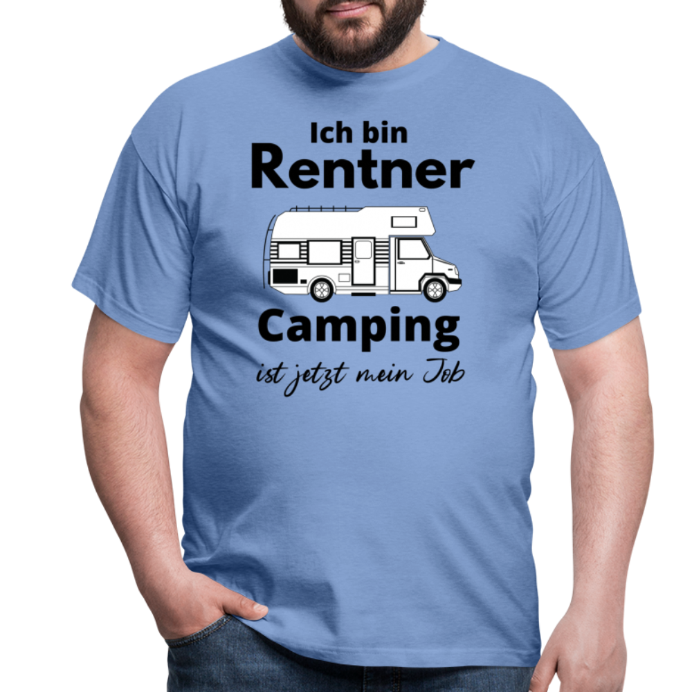 Männer T-Shirt Rentner Camping ist mein Job Wohnmobil Classic Ruhestand - carolina blue